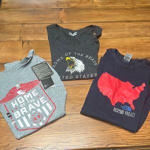North face / Under Armour patriotic top bundle